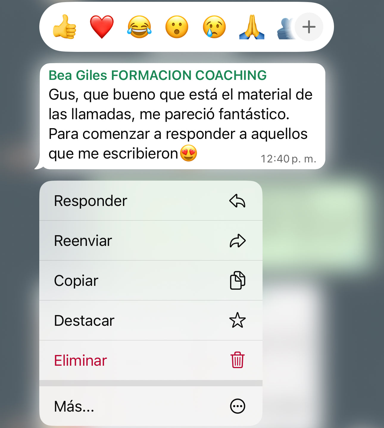 Testimonio WhatsApp 1