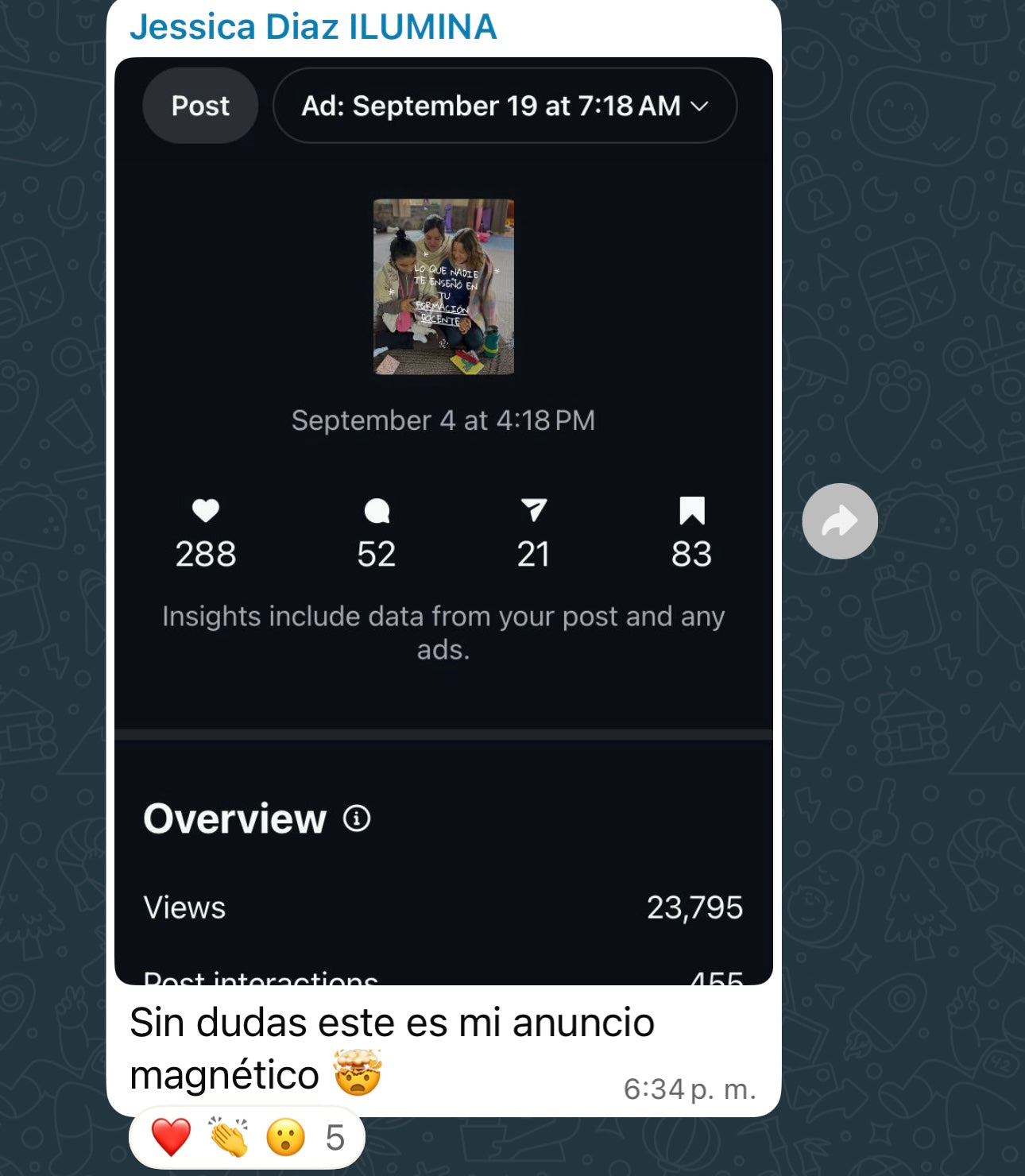 Testimonio WhatsApp 7