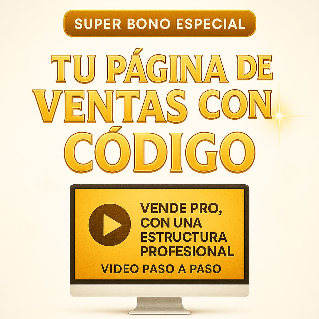 Tu página de ventas con código profesional